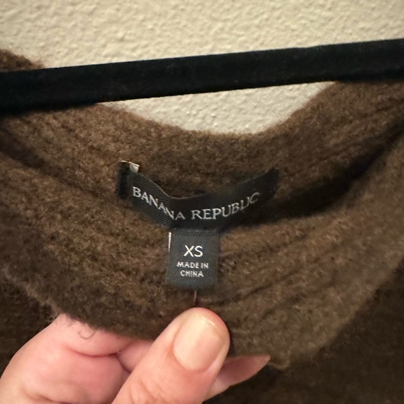 Banana Republic Colleta Off Shoulder Midi Sweater Dress Wool Womens Medium Brown - Picture 8 of 9